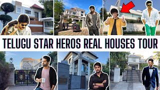 The Real Houses of Telugu Star Heros  Part1 Mahesh babu Jr NTR PrabhasAllu arjun Houses in HYD [upl. by Yelahs]