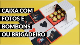 Caixa explosiva simples e rápida de fazer com fotos e bombons [upl. by Byler]