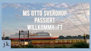 MS Otto Sverdrup  Schiffsbegrüssungsanlage Willkommhöft [upl. by Linzer768]