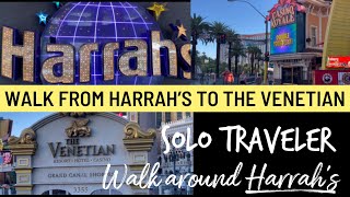 Harrah’s Las Vegas walk to the Venetian on the strip [upl. by Mehala]