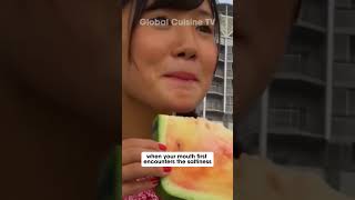 DO Japanese People REALLY Eat Watermelon With SALT shorts food [upl. by Oeht]