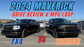 2024 Ford Maverick FX4 vs Tremor driving impressions and MPG comparison [upl. by Iyre]