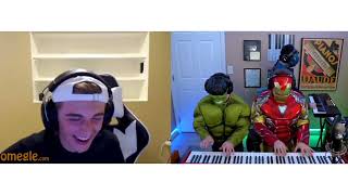 The Avengers Theme Song piano Cover by Marcus Veltri Trio on OMEGLE [upl. by Llemrej]