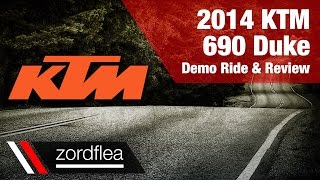 2014 KTM 690 Duke  Demo ride and review [upl. by Arutak]