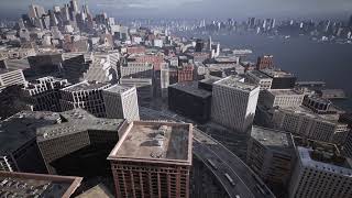 Relaxing City Drone Flight  Unreal Engine 5 Tech Demo  The Matrix [upl. by Aztinaj]