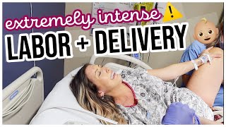 OFFICIAL BIRTH VLOG RAW  REAL LABOR  DELIVERY OF BABY NATURAL BIRTH BriannaK [upl. by Cassaundra]