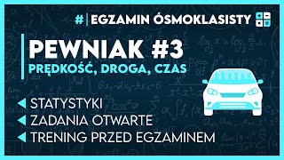 Pewniak z Matmy  PRĘDKOŚĆ DROGA CZAS 🛤️  Egzamin Ósmoklasisty 2025 [upl. by Anirtac]