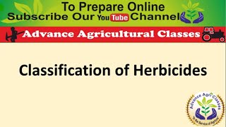 Classification of Herbicides [upl. by Muffin]