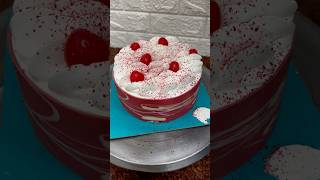 Half kg red velvet cake decorating ideas Shorts shortsfeed redvelvetcake cake [upl. by Maren]