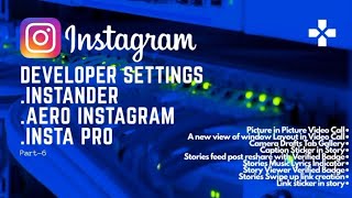 Developer Settings  Instander  Aero Instagram  Insta Pro Part 6 [upl. by Eirahcaz]