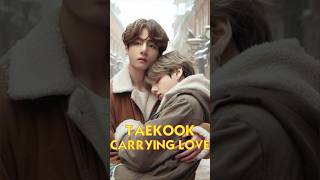 Taekook Carrying Love 2 taekook taekookshorts taekooklovestory How V amp Jungkook love each other [upl. by Porche]