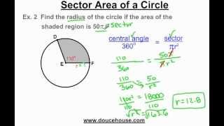 Finding Sector Area of a Circle [upl. by Olrak150]