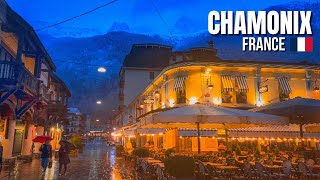 Chamonix France 🇫🇷 Snowy Evening Walk in a Magical French Alpine Town【4K HDR】 [upl. by Travis]