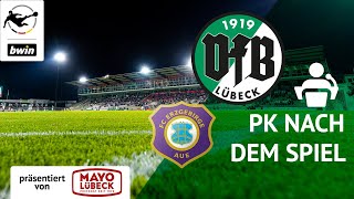 PK nach dem Spiel  VfB Lübeck vs FC Erzgebirge Aue  Saison 202324 [upl. by Bender434]