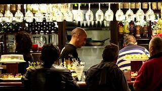 Calle Laurel the crazy tapas street in Logrono Rioja [upl. by Ramin821]