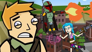 BOBA FETT amp JINX AT TILTED TOWERS  The Squad Fortnite Animation [upl. by Par]