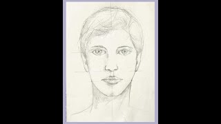 Cours de dessin pour débutantcomment réaliser un portrait de face [upl. by Bernadette844]