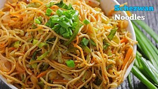 Veg Noodles Recipe in Telugu  Schezwan Noodles  Restaurant Style  Chinese Recipe [upl. by Lexa]