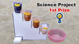 Inspire award science project working model  Water purification working model [upl. by Eseilanna589]