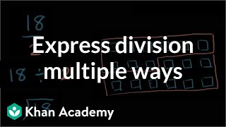 Example Expressing division in multiple ways  Arithmetic  Khan Academy [upl. by Mingche]