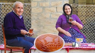 We Cooked Delicious AZERBAIJANI UMAJ HALVA in the Village Outdoor Cooking [upl. by Kaye20]