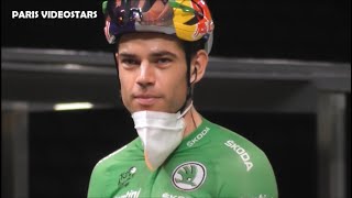 Wout Van Aert  green jersey  amp team Jumbo‑Visma  Paris 24 july 2022 last day of Tour de France [upl. by Wilhelmine]