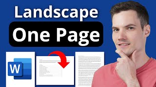 How to Change the ORIENTATION of Page in Word II Change page to landscape in between [upl. by Ahtela]