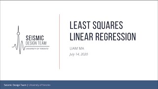 Seismic Academy 9  Engineering Math Linear Regression [upl. by Oihsoy]