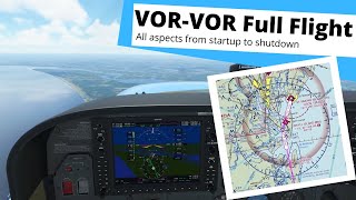 VOR navigation explained  full flight with VOR to VOR turotrial in Microsoft flight simulator 2020 [upl. by Negroj]