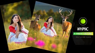 Hypic App photo editing tricks  Just one click photo background change [upl. by Nico]