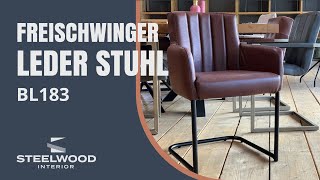 Freischwinger Leder Stuhl BL183 STEELWOOD INTERIOR [upl. by Kirbie]