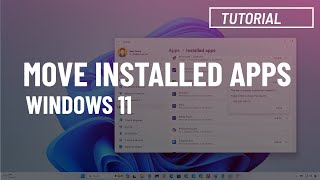 Windows 11 Move installed apps to another drive [upl. by Hgeilyak]