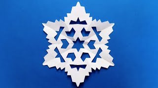 Paper Snowflake Easy Tutorial Make snowflakes out of paper Easy for kids to make [upl. by Hilton]