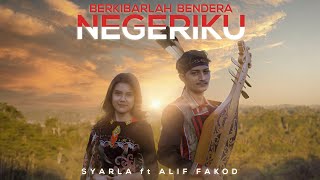 Berkibarlah Bendera Negeriku  Gombloh  Syarla ft Alif Fakod Sape Cover  Dirgahayu RI Ke76 [upl. by Neilson]