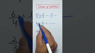 Easy division trick of fractions  shortsvideos mathematics division shorts [upl. by Harshman267]