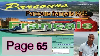 Parcours français 3AC page 65 édition 2023 [upl. by Mahala]