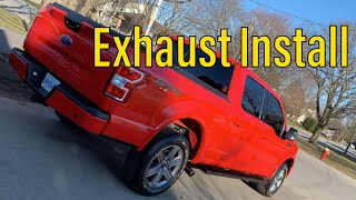 F150 Flow Master 70 Exhaust System Install w Sound Clip [upl. by Enilegnave181]