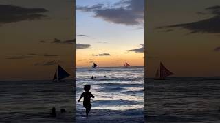 Boracay sunset islandvibes travel sunset boracay sailing philippines shorts beach [upl. by Collimore]