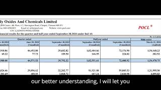 Pondy Oxides Result  Pondy Oxides Latest Results  Pondy Oxides Share News  Pondy Oxides Q2 Result [upl. by Wellington667]