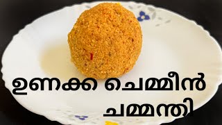 Dried prowns chammanthi unakkachemmeen ulli chammandhi  easy chammandhi recipe  kerala style [upl. by Agate]