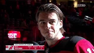 Nico Hischier Talks Devils First Overtime Win Of The Season  New Jersey Devils  MSG Networks [upl. by Tynan664]