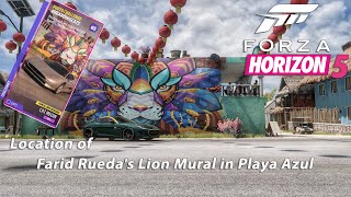 Forza Horizon 5  Location Farid Ruedas Lion Mural in Playa Azul [upl. by Schafer]