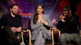 SpiderMan Into The SpiderVerse  Unscripted  Shameik Moore Hailee Steinfeld Jake Johnson [upl. by Chloe]