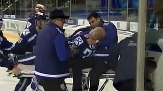 Brutal Footage Of Ice Hockey Player’s Throat Getting Slashed By Skate Emerges Online [upl. by Lleuqram]