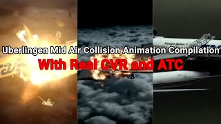 Uberlingen Mid Air Collision Animation Compilation With Real CVR and ATC [upl. by Eceinert]