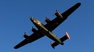 TrueSound™ Consolidated B24 Liberator Roaring Overhead Takeoff from Pompano [upl. by Nyladam]