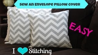 Sew an Envelope Pillow Cover Beginner [upl. by Hola]