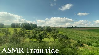 ASMR 🌙 German countryside from train  White noise and visuals from ICE train indistinct chatter [upl. by Tatman35]