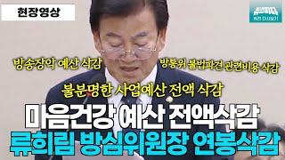 마음건강 예산 전액삭감 방통위 불법파견 관련 삭감류희림 방심위원장 예산 삭감 [upl. by Earissed]