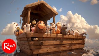 🎶 Noah’s Ark  Animated Bible Songs for Kids [upl. by Shult]